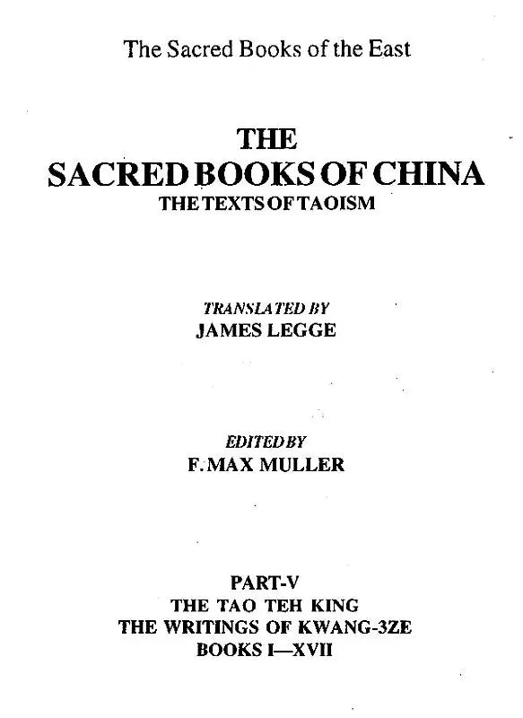 The Sacred Books of China - The Texts of Taoism (Set of 6 Books)
