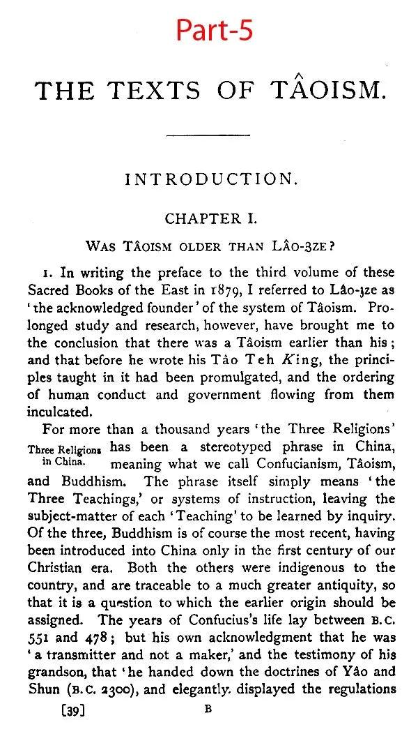 The Sacred Books of China - The Texts of Taoism (Set of 6 Books)