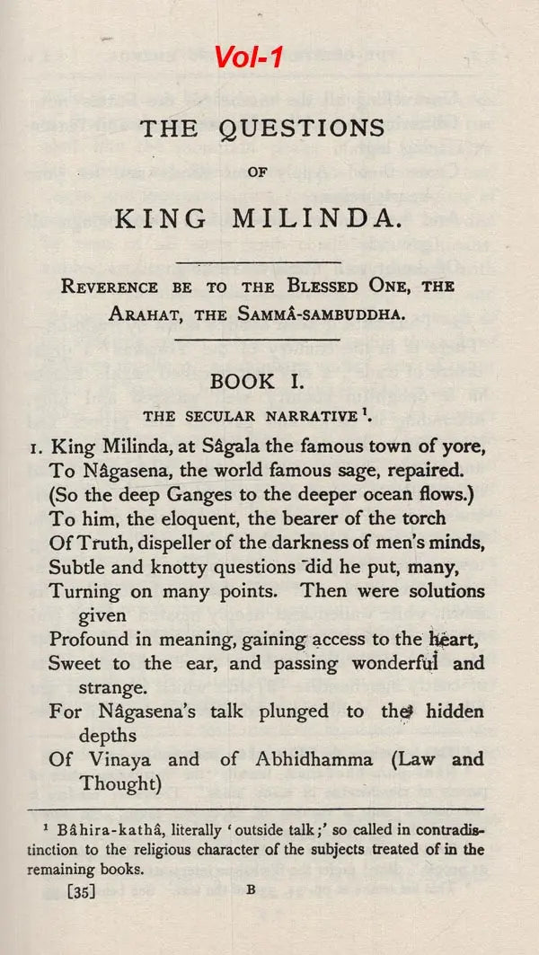 The Questions of King Milinda (Set of 2 Parts)