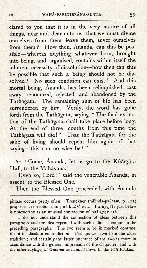 Buddhist-Suttas: The Sacred Books of the East