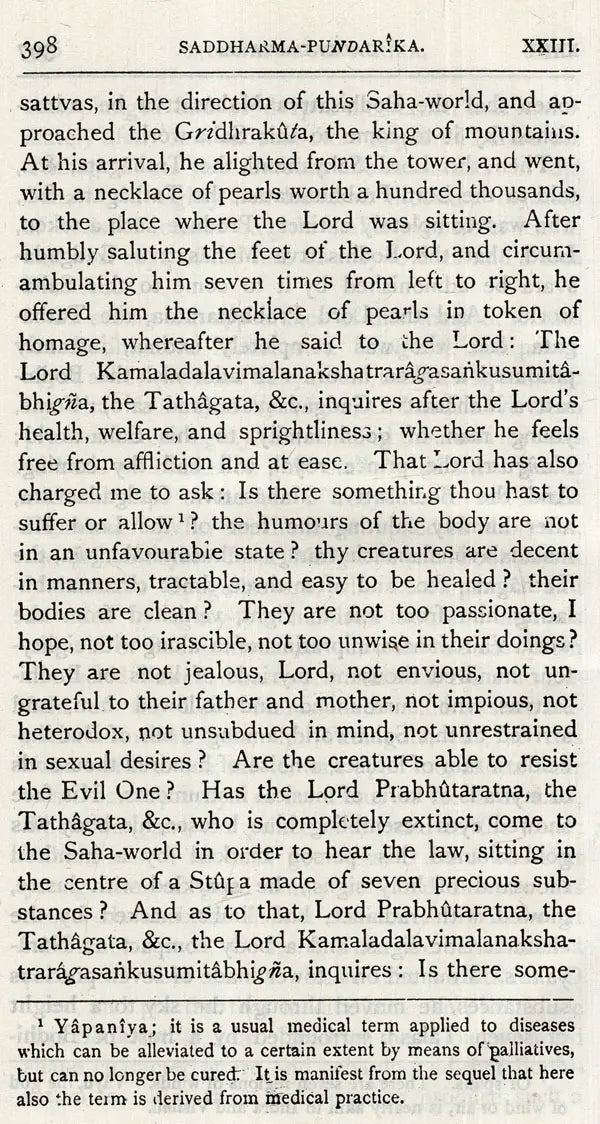 The Saddharma-Pundarika or The Lotus of the True Law