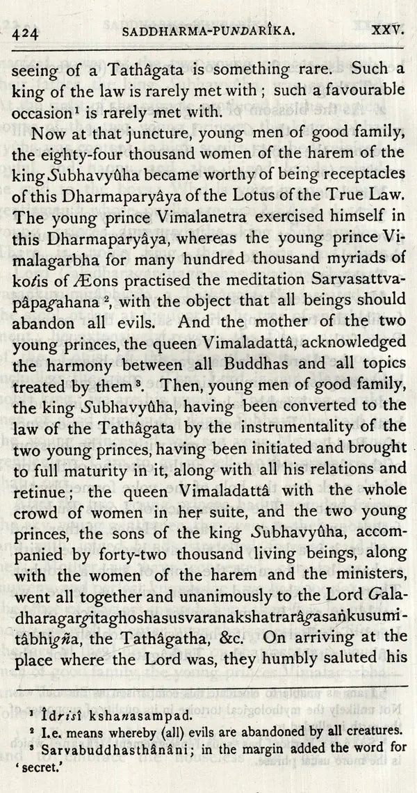 The Saddharma-Pundarika or The Lotus of the True Law