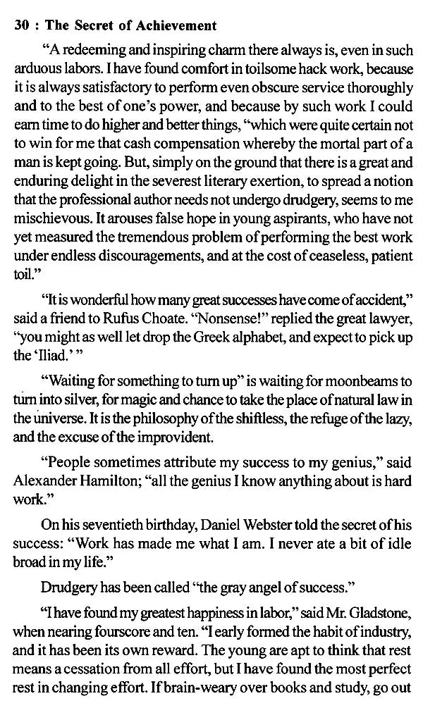 The Secret of Achievement
