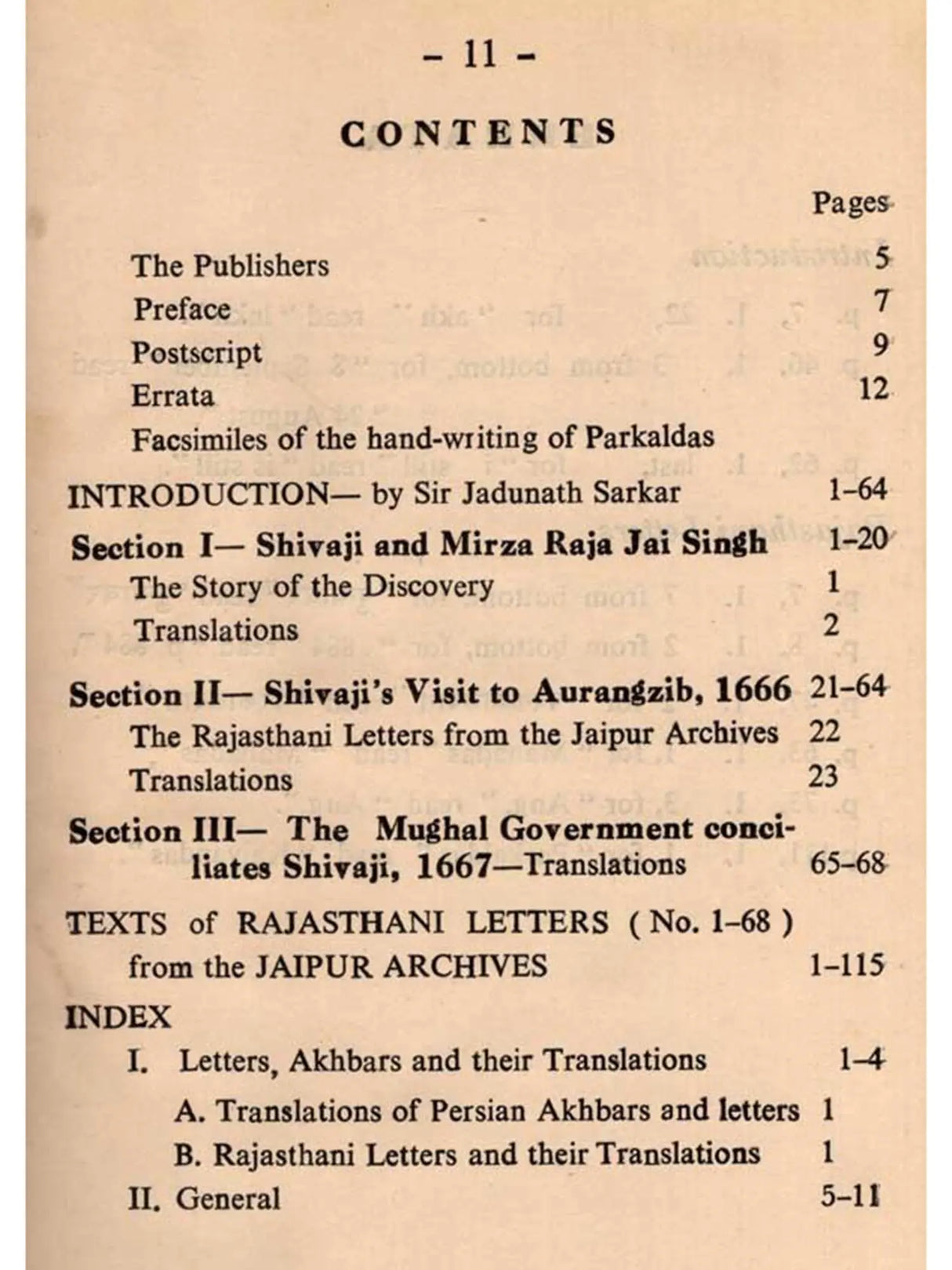 Shivaji's Visit to Aurangzib at Agra – A Collection of Contemporary Rajasthani Letters from the Jaipur State Archives
