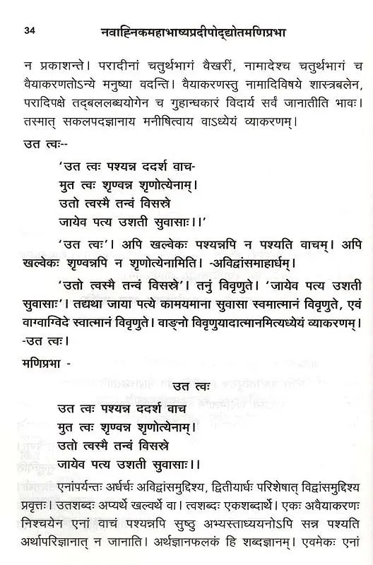 Navahnika Mahabhasya Pradipoddyota Maniprabha Part I 1 4 Ahnikas - Retail Maharaj