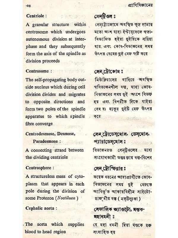 প্রাণিবিজ্ঞানের পারিভাষিক অভিধান (Glossary of Zoology)