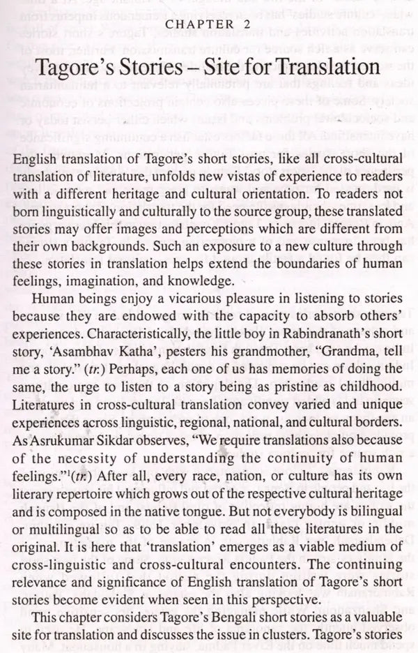 Exploration in Tagore Translation