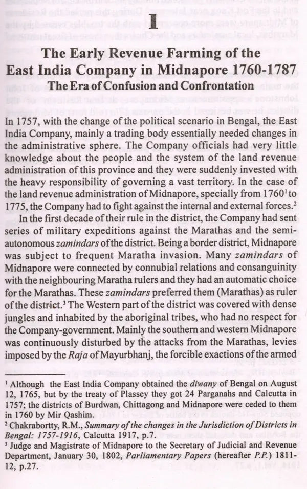 Midnapore District Company, Raiyats and Zamindars 1760-1885 - Retail Maharaj