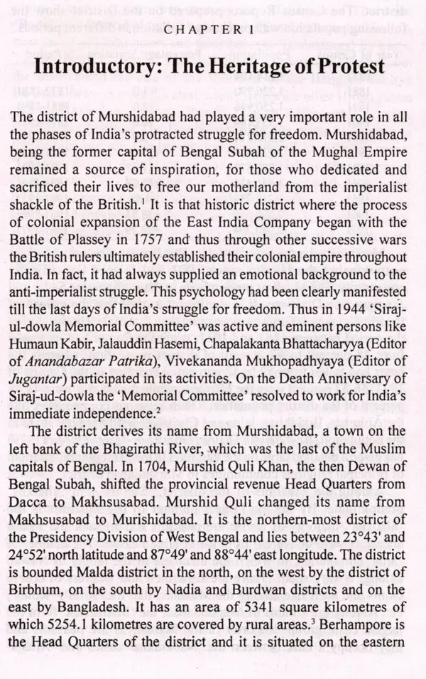 Indian Freedom Movement and Murshidabad District 1905-1947