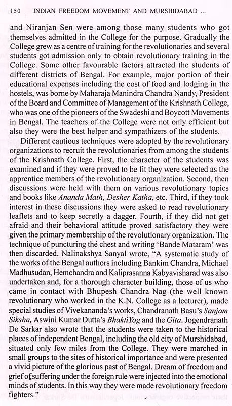 Indian Freedom Movement and Murshidabad District 1905-1947