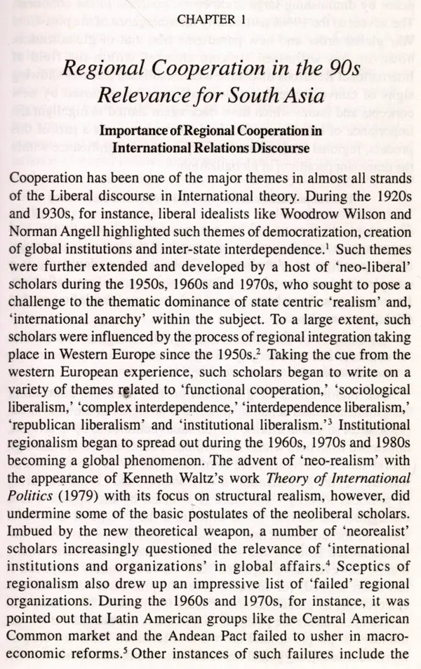 Cooperation in South Asia- The Indian Perspective
