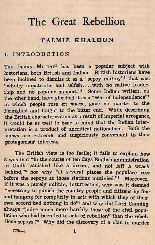 Rebellion 1857- A Symposium (An Old and Rare Book) - Retail Maharaj
