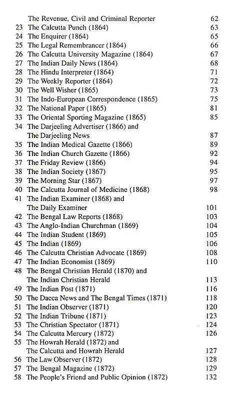 History of English Press in Bengal 1858-1880- With List of Papers Published in India (Including Burma and Ceylon)