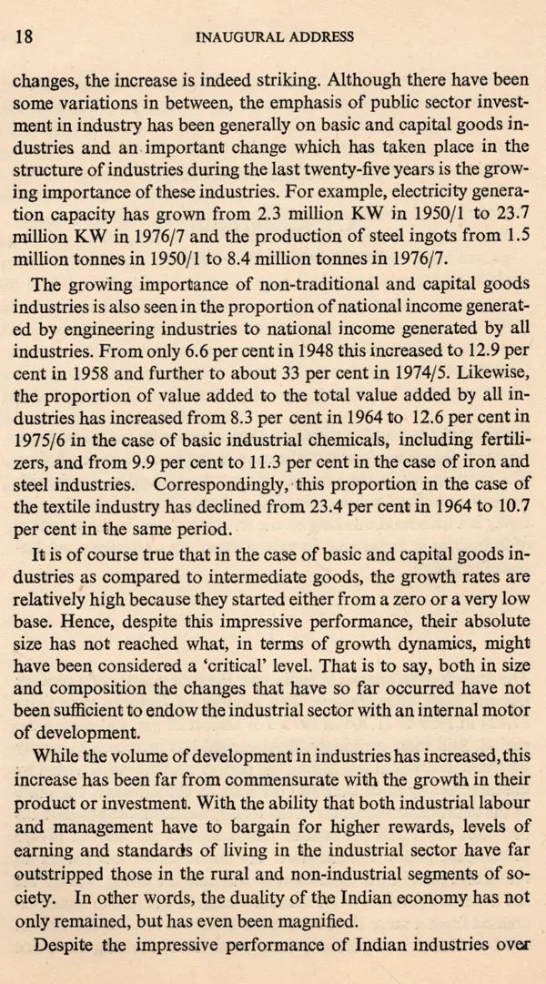 Change and Choice in Indian Industry (An Old and Rare Book)