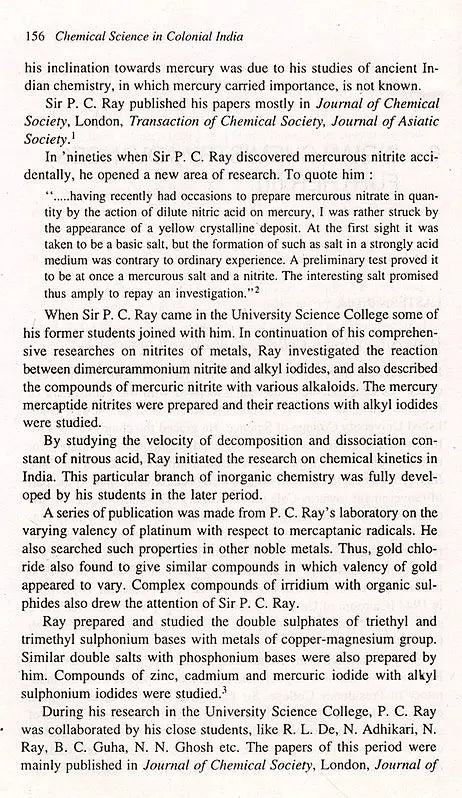 Chemical Science in Colonial India- The Science in Social History