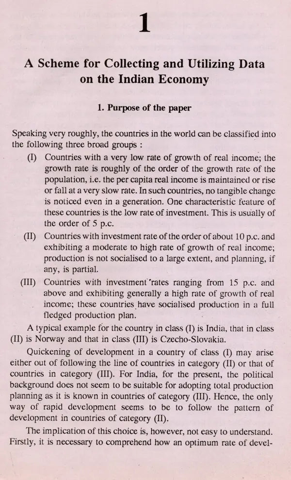 Selected Papers on National Income (An Old and Rare Book)