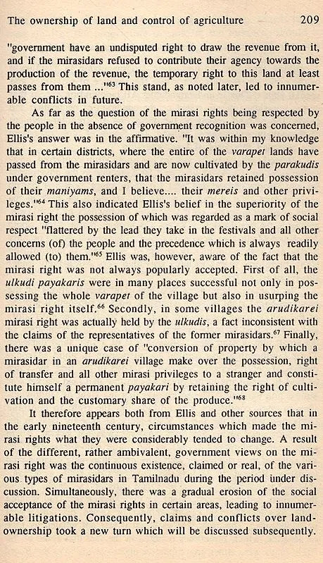 The Agrarian Economy of Tamilnadu 1820-1855