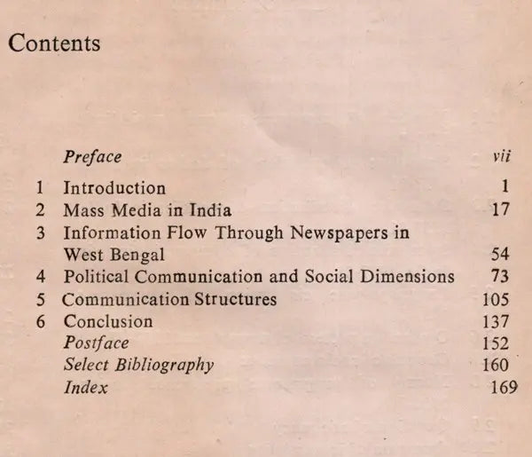 Dimensions of Political Communication West Bengal: 1970s