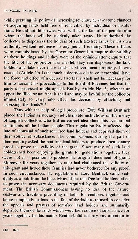 Indian Administration of Lord William Bentinck (An Old and Rare Book)