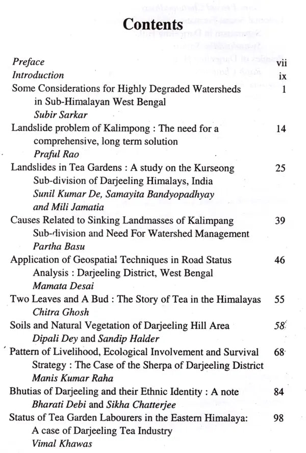 Cloud Stone and the Mind- The People and Environment of Darjeeling Hill Area