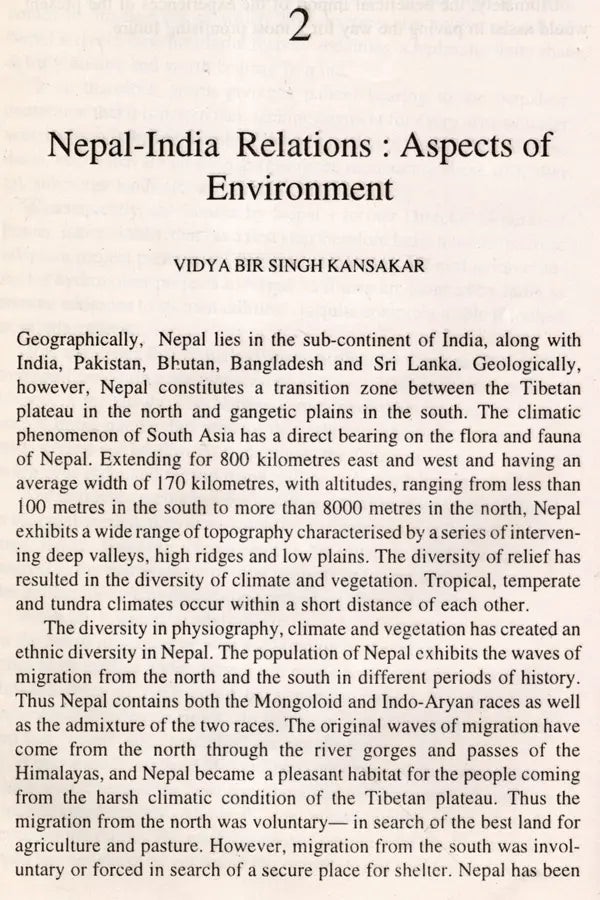 India-Nepal Cooperation Broadening Measures (An Old Rare Book)