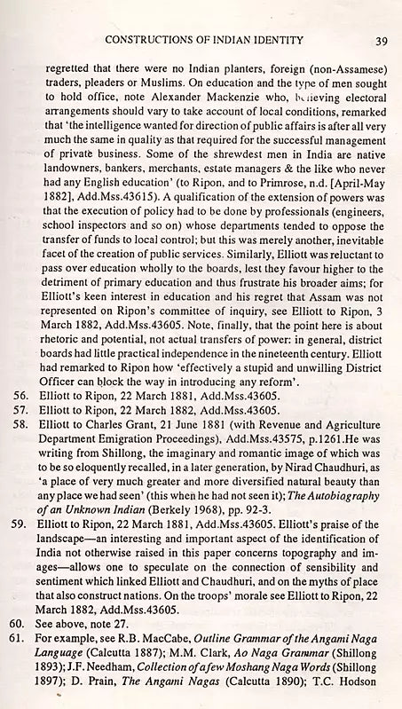 Politics and Identity in South Asia (An Old and Rare Book)