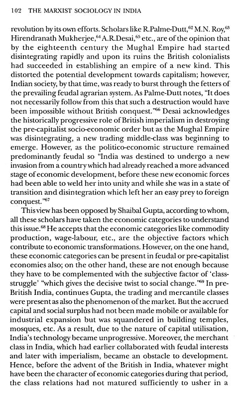 The Marxist Sociology in India- A Study of the Contribution of A.R. Desai