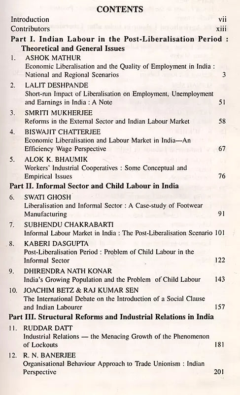 Indian Labour in the Post-Liberalisation Period