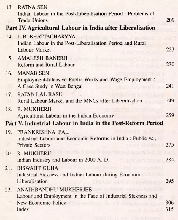 Indian Labour in the Post-Liberalisation Period