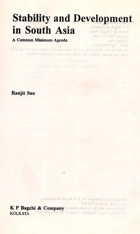 Stability and Development in South Asia- A Common Minimum Agenda - Retail Maharaj