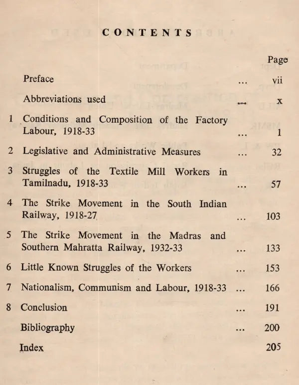 Labour Movement in Tamilnadu 1918-1933 (An Old and Rare Book) - Retail Maharaj