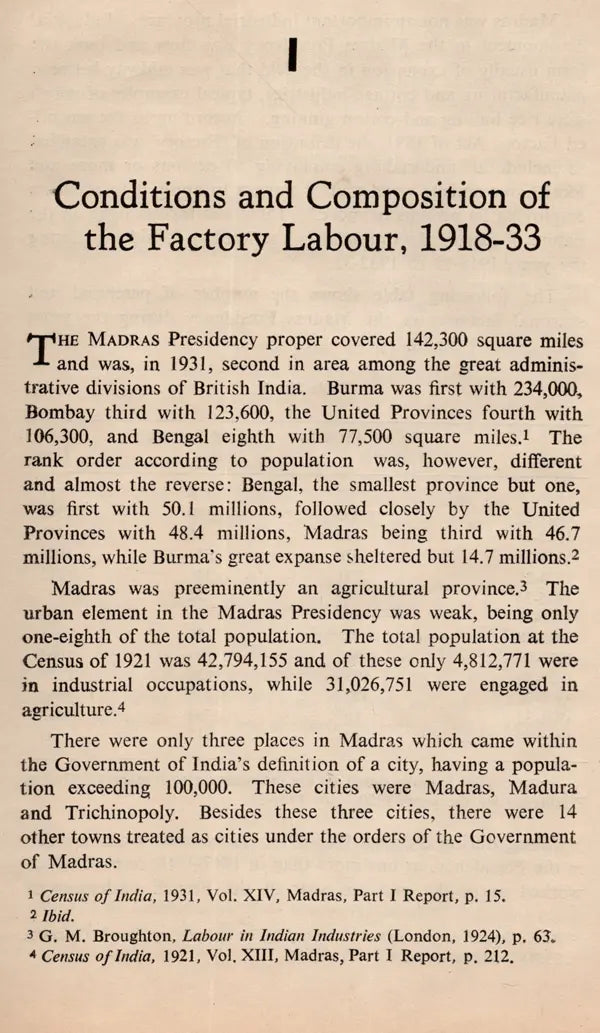 Labour Movement in Tamilnadu 1918-1933 (An Old and Rare Book) - Retail Maharaj
