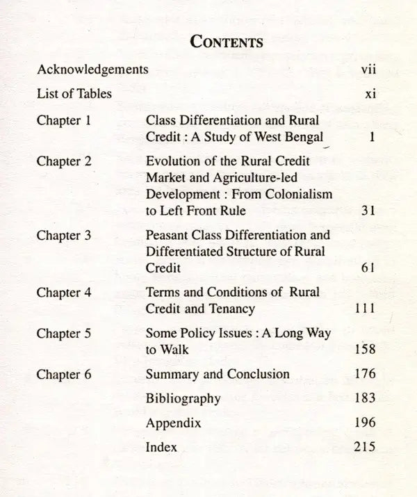 Rural Credit and Class-Differentiation- West Bengal Under Left Interventionist Regime - Retail Maharaj