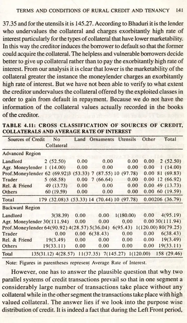 Rural Credit and Class-Differentiation- West Bengal Under Left Interventionist Regime - Retail Maharaj