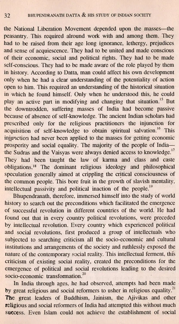 Bhupendranath Datta and His Study of Indian Society (An Old and Rare Book) - Retail Maharaj