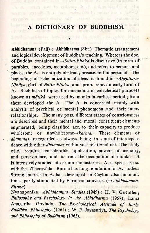 A Dictionary of Buddhism (An Old and Rare Book) - Retail Maharaj