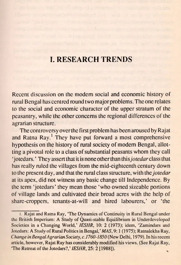 Agrarian System in Eastern Bengal C. 1870-1910 (An Old and Rare Book) - Retail Maharaj