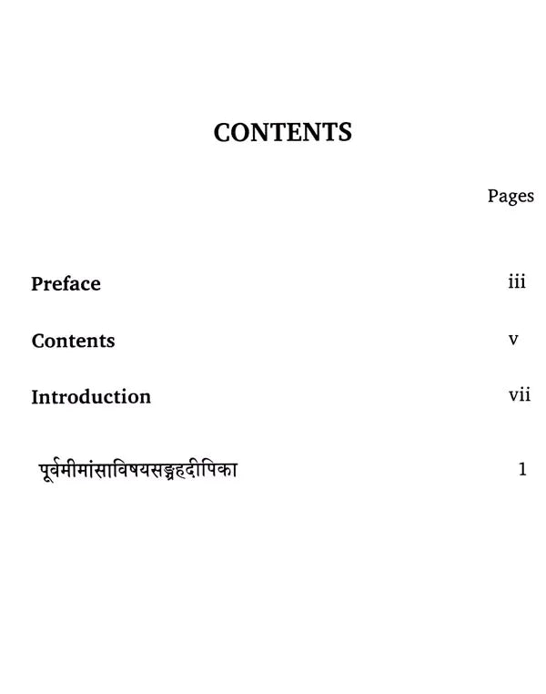 Purvamimamsa Visayasangraha Dipika of Appayya Diksita