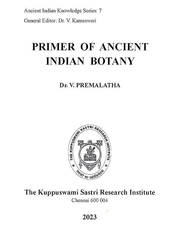 Primer of Ancient Indian Botany