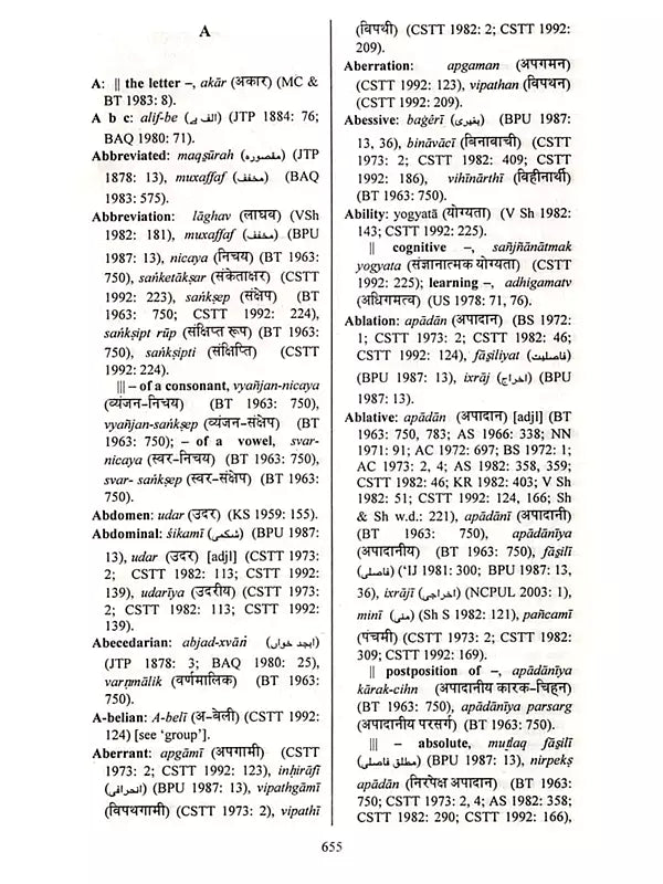 Glossary of Hindi Urdu and English Linguistic Terminology (Collection of Hindi and Urdu Linguistic Terms with Their English Equivalents) Set of 2 Volumes - Retail Maharaj