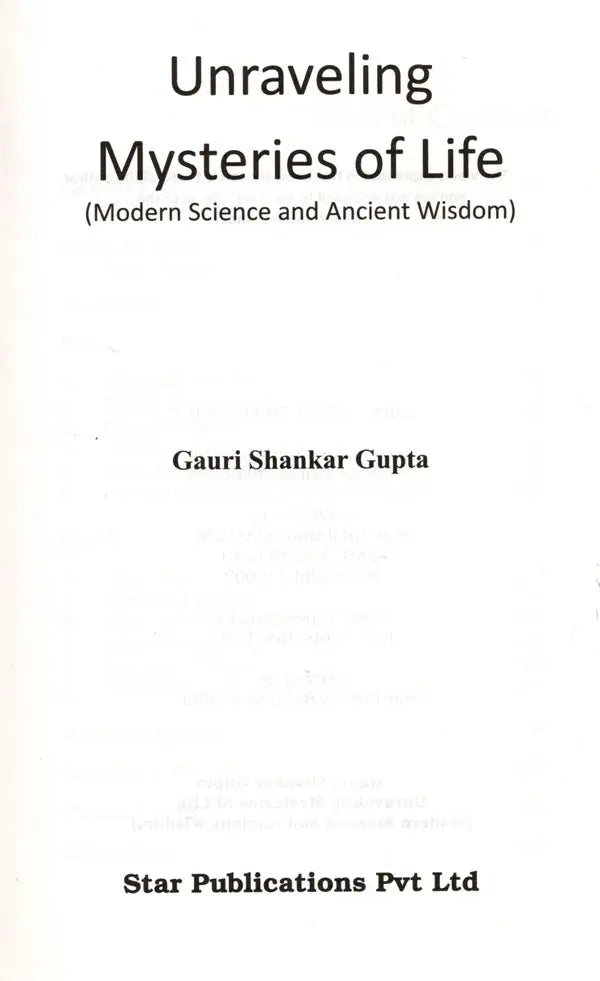 Unraveling Mysteries of Life Modern Science and Ancient Wisdom - Retail Maharaj