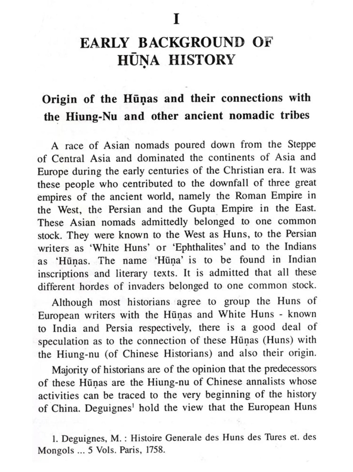 The History of the Hunas in India