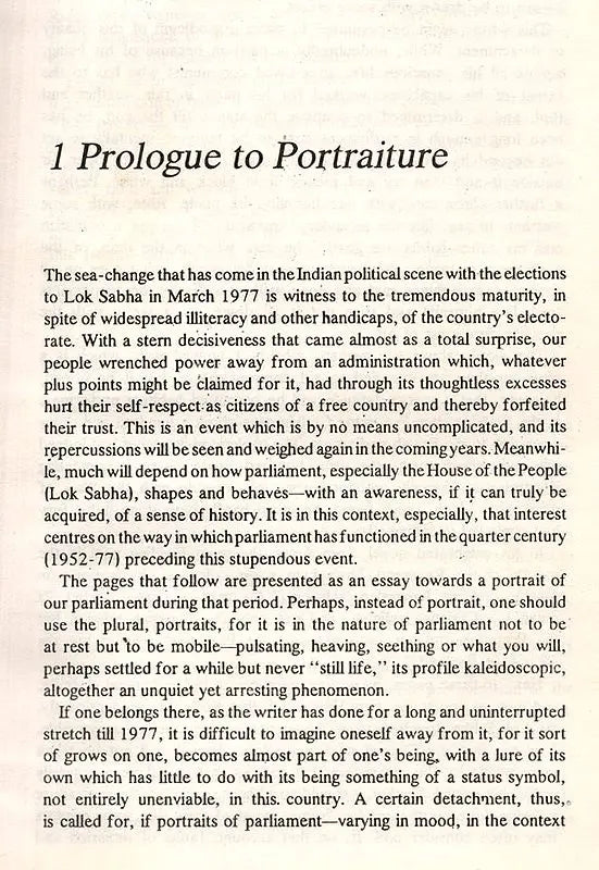 Portrait of Parliament Reflection and Recollection (1952-77) - Retail Maharaj