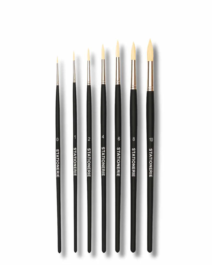 Retail Maharaj Round Brush Set of 7 Chungking Hog Bristles - Retail Maharaj
