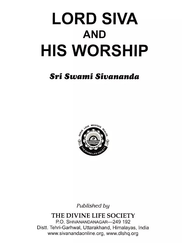 Lord Siva (Shiva) and His Worship - Retail Maharaj