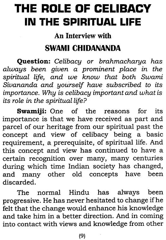 The Role of Celibacy In The Spiritual Life - Retail Maharaj