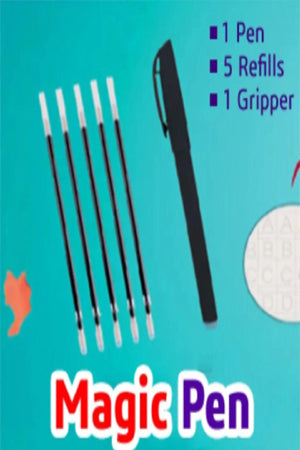 Jhilomil Magic Pen with 5 Refills, 1 Pen & 1 Gripper (ঝিলমিল Magic Pen with 5 Refills, 1 Pen & 1 Gripper)