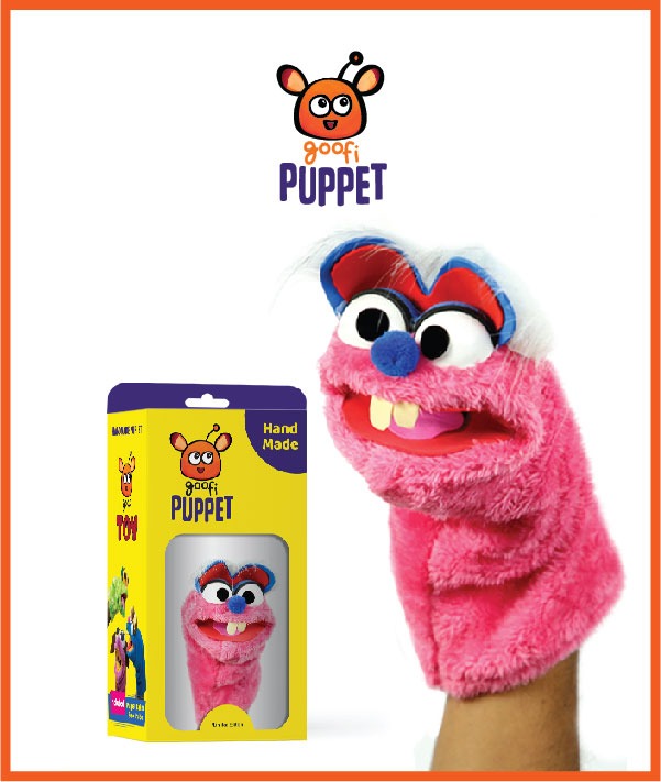 Goofi Hand Puppet Pink Bunny
