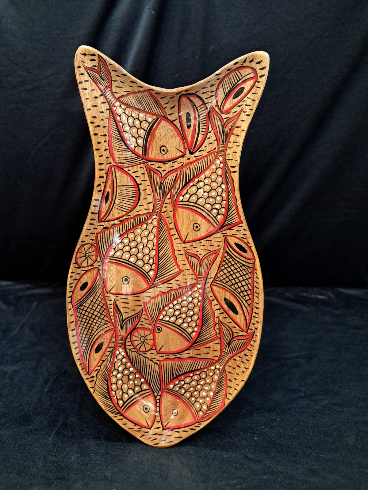 School of Grace – Fish-Shaped Wooden Tray - Retail Maharaj