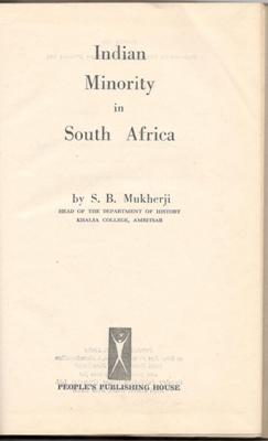INDIAN MINORITY IN SOUTH AFRICA - Retail Maharaj